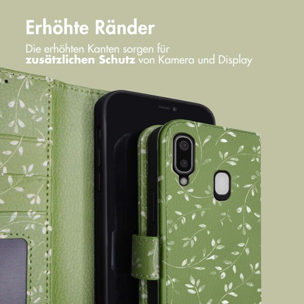 imoshion Design Klapphülle Samsung Galaxy A20e - Green Flowers
