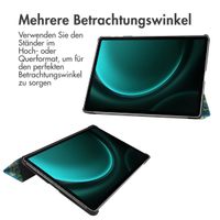 imoshion Design Trifold Klapphülle für das Samsung Tab S10 Plus / Tab S9 Plus / Tab S9 FE Plus - Green Plant