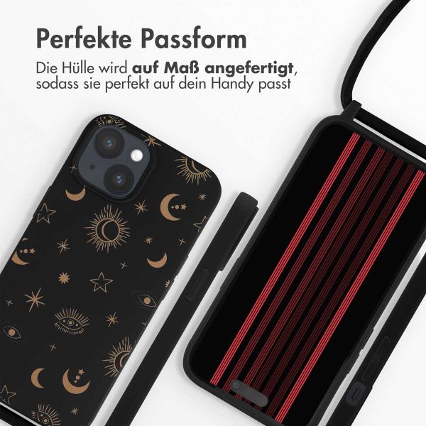 imoshion SilikonHülle design mit Band Apple iPhone 15 - Sky Black