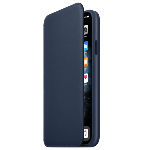 Apple Leather Folio Klapphülle Apple iPhone 11 Pro Max - Deep Sea Blue