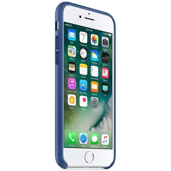 Apple Leder-Case für das Apple iPhone SE (2022 / 2020) / 8 / 7 - Sapphire