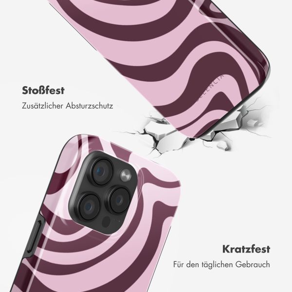 Selencia Vivid Rückabdeckung mit MagSafe Apple iPhone 15 Pro - Wavy Swirl Pink Plum