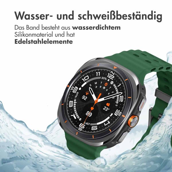 imoshion Ocean Silikonarmband für das  Samsung Galaxy Watch Ultra (2024/2025) - Dunkelgrün
