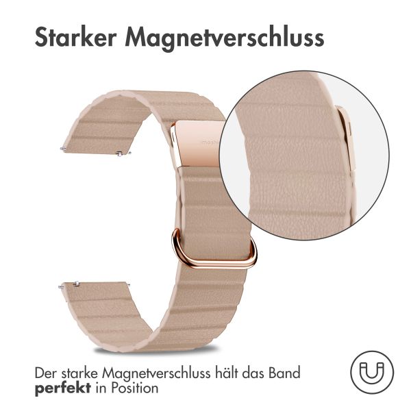 imoshion Magnetlederarmband -   Universelle 22 mm Anschluss - Beige