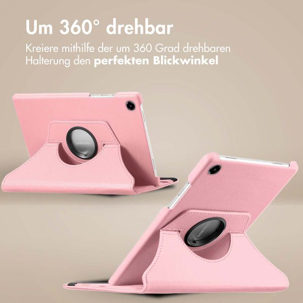 imoshion 360° drehbare Klapphülle für das Samsung Galaxy Tab A9 8.7 Zoll - Rosa