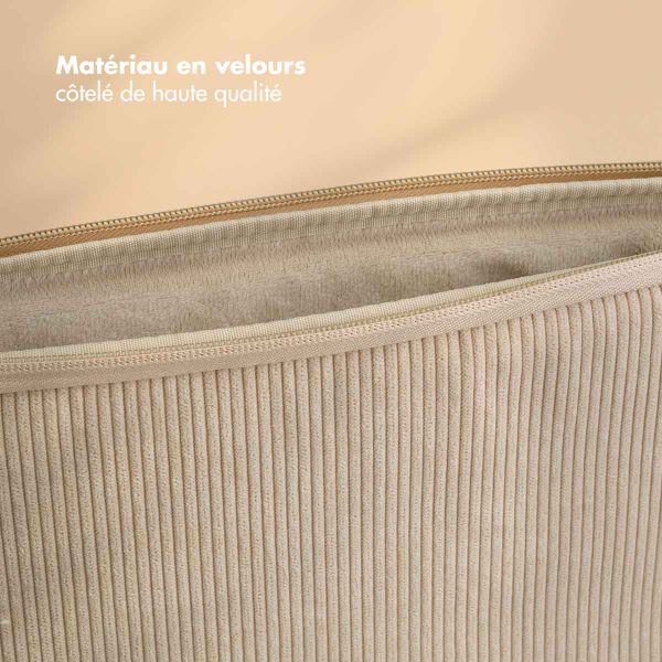 Selencia Cord Laptop Hülle 13-14 Zoll - Laptop Sleeve - Beige