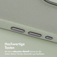 Accezz MagSafe Leather Backcover Apple iPhone 15 Pro - Light Grey