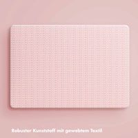 Selencia Cover mit gewebter Oberfläche für das MacBook Pro 13 Zoll (2020 / 2022) - A2289 / A2251 / A2338 - Rosa