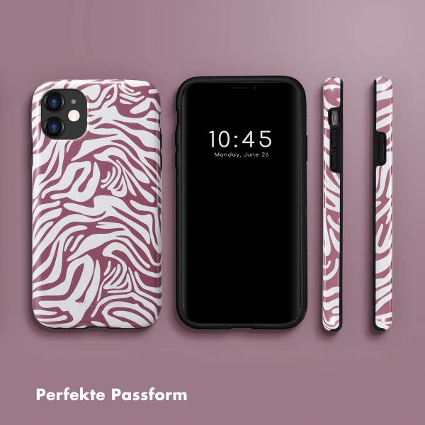 Selencia Vivid Tough Back Cover für das iPhone 11 - Trippy Swirl Dark Rose