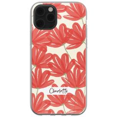 Personalisierte Hülle mit Blumen iPhone 11 - Transparent