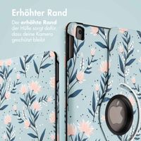 imoshion 360° drehbare Design Klapphülle Apple iPad 9 (2021) 10.2 Zoll / iPad 8 (2020) 10.2 Zoll / iPad 7 (2019) 10.2 Zoll - Flowers