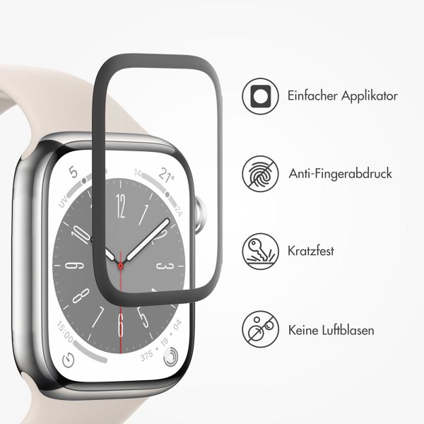 Accezz 2x Displayschutzfolie mit Applikator für die Apple Watch Series 10 - 42 mm