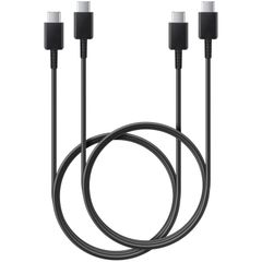 Samsung 2x Original USB-C-zu-USB-C-Kabel in Fabrikverpackung - 1 meter - 25 Watt - Schwarz