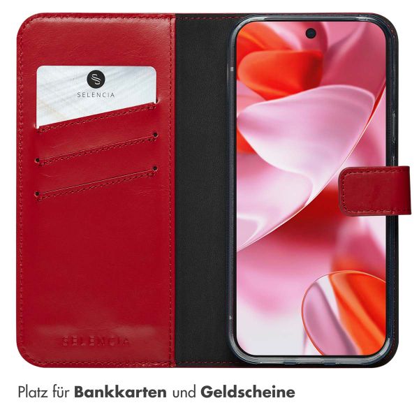 Selencia Echtleder Klapphülle Google Pixel 10 / 10 Pro - Rood