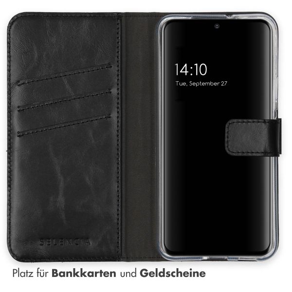 Selencia Echtleder Klapphülle Samsung Galaxy S22 - Schwarz