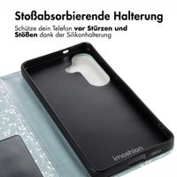 imoshion Design Klapphülle Samsung Galaxy S26 - Smoke Green Flowers