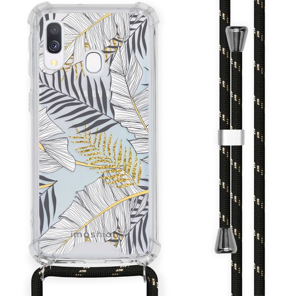 imoshion Design Hülle mit Band für das Samsung Galaxy A40 - Glamour Botanic