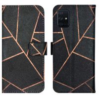 imoshion Design TPU Klapphülle Samsung Galaxy A71 - Black Graphic