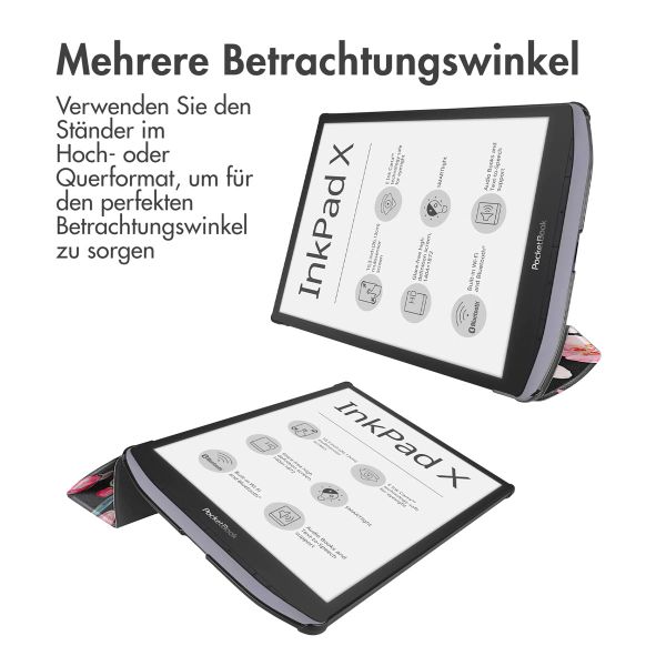 imoshion Design Trifold Hard Case Sleepcover Pocketbook InkPad X Pro - Blossom