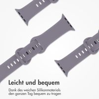 imoshion Silikon-Armband⁺ für  Apple Watch Series 1 t/m 11 / SE / Ultra (44/45/46/49 mm) - Größe M/L - Lavender