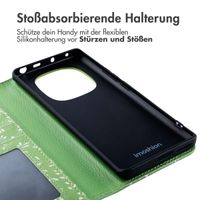 imoshion Design Klapphülle Xiaomi Redmi Note 14 Pro (4G) - Green Flowers