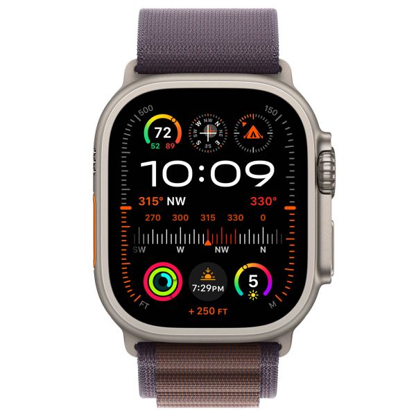 Apple Alpine Loop Band für die Apple Watch Series 1 bis 10 / SE / Ultra (2) (44/45/46/49 mm) - Größe L - Indigo