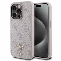 Guess 4G Metal Logo Back Cover MagSafe Apple iPhone 15 Pro Max - Rosa