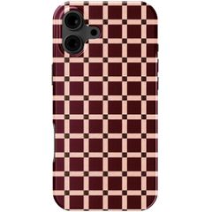 Selencia Vivid Rückabdeckung mit MagSafe Apple iPhone 16 - Check This Burgundy