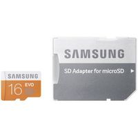 Samsung 16GB EVO Plus microSDHC Speicherkarte Klasse 10 + Adapter