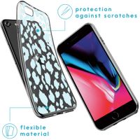 imoshion Design Hülle iPhone SE (2022 / 2020) / 8 / 7 / 6s - Leopard - Blau