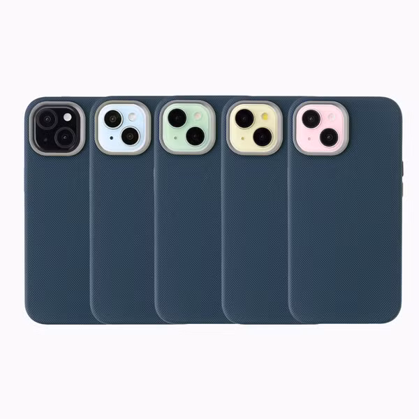 Accezz Mesh Backcover mit MagSafe Apple iPhone 15 - Dunkelblau