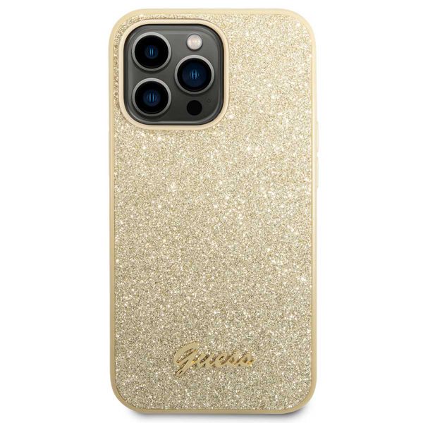 Guess Glitter Flakes Back Cover Apple iPhone 14 Pro Max - Gold