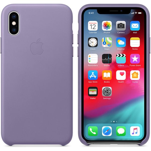 Apple Leder-Case Lilac für das Apple iPhone Xs