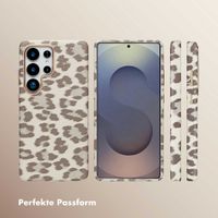 Selencia Sabi Backcover Leopardenmuster mit MagSafe Samsung Galaxy S25 Ultra - Soft Ivory