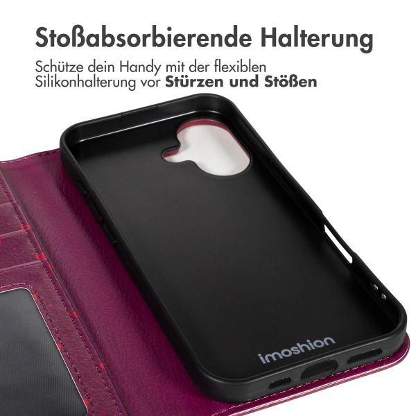 imoshion Design Klapphülle Apple iPhone 16 - Crush Check Coral Dust