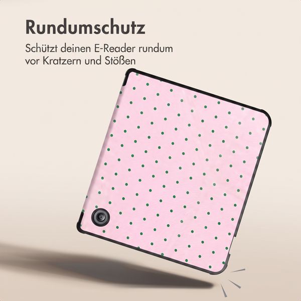 imoshion Design Klappbare Klapphülle Kobo Libra Colour - Happy Dots