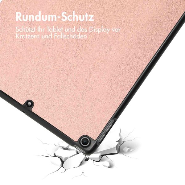 imoshion Trifold Klapphülle Apple iPad 9 (2021) 10.2 Zoll / iPad 8 (2020) 10.2 Zoll / iPad 7 (2019) 10.2 Zoll - Rosé gold