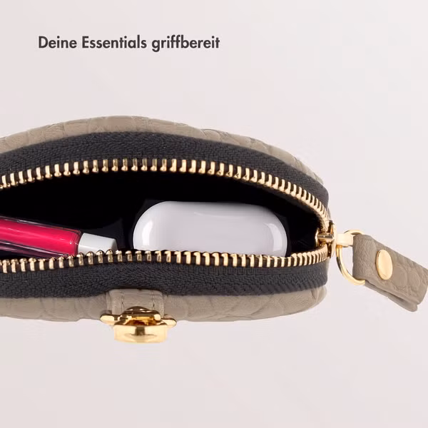 Selencia Nova Mini Pouch - Croco Beige