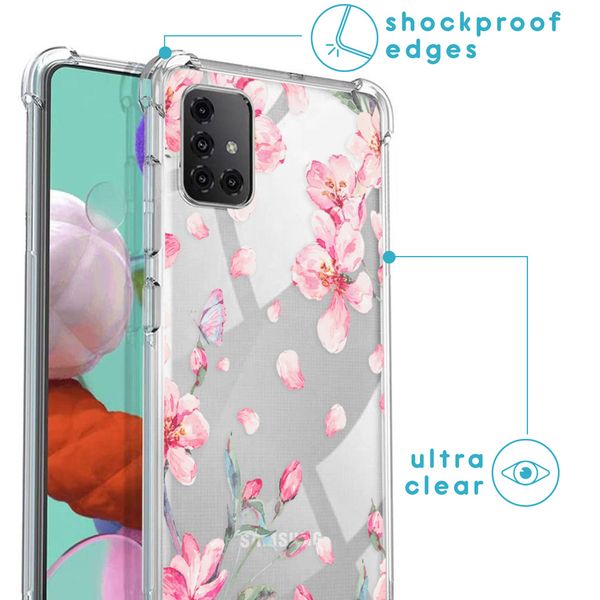 imoshion Design Hülle mit Band für das Samsung Galaxy A51 - Blossom Watercolor