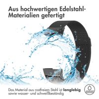 imoshion Mailändische Magnetarmband für das Fitbit Charge 3 / 4 - Größe M - Schwarz