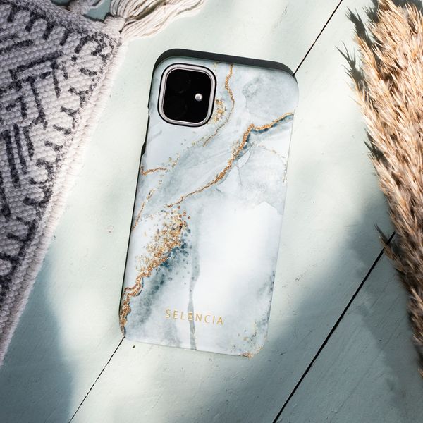 Selencia Maya Fashion Backcover iPhone 12 Mini - Marble Stone