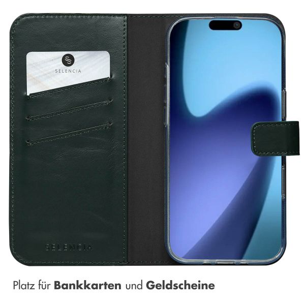 Selencia Echtleder Klapphülle Apple iPhone Air - Grün