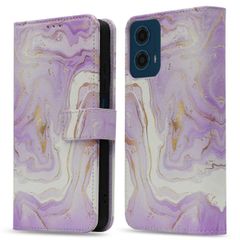 imoshion Design Klapphülle Motorola Moto G34 - Purple Marble
