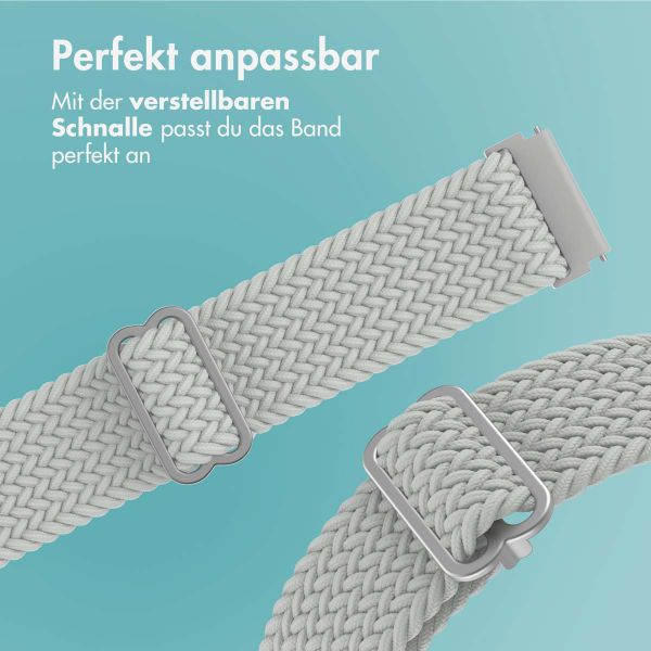 imoshion Gewebtes Nylonarmband - Universeller 22-mm-Anschluss - Grau