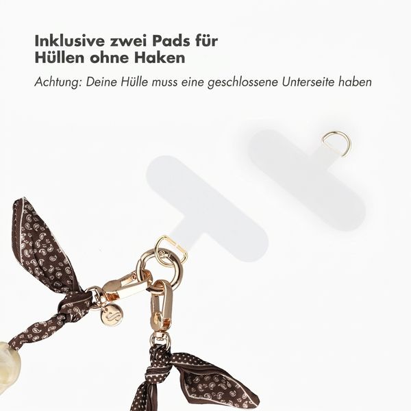Selencia Satin Stone-Handykette - Brown