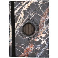 imoshion 360° drehbare Design Tablet Klapphülle Apple iPad 9 (2021) 10.2 Zoll / iPad 8 (2020) 10.2 Zoll / iPad 7 (2019) 10.2 Zoll - Black Marble