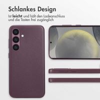 Accezz MagSafe Leather Backcover für das Samsung Galaxy S24 - Heath Purple