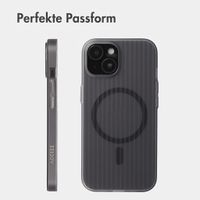 Accezz Lite Backcover mit MagSafe | Fluted | Apple iPhone 15 - Grau