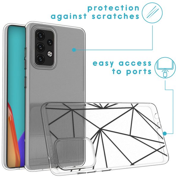 imoshion Design Hülle für das Samsung Galaxy A52(s) (5G/4G) - Graphic Cube