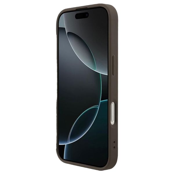 Guess 4G Metal Logo Back Cover MagSafe Apple iPhone 17 - Braun